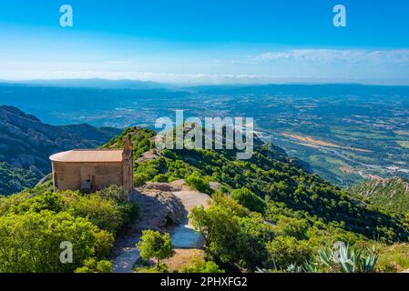 Ermita de Sant Joan am Montserrat in Spanien. Stockfoto