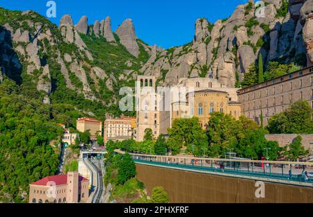 Abtei Santa Maria de Montserrat in Spanien. Stockfoto