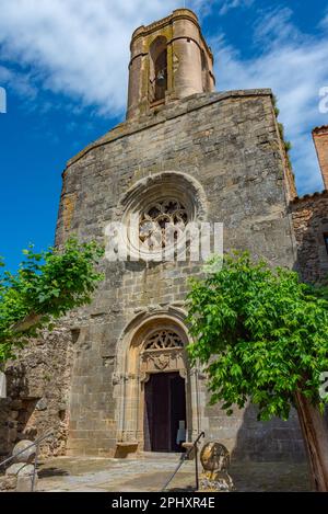 Kirche Sant Pere de Pubol in Spanien. Stockfoto