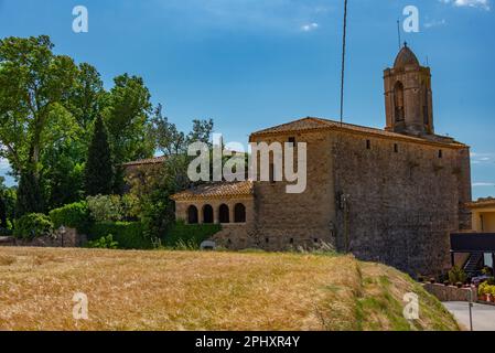 Kirche Sant Pere de Pubol in Spanien. Stockfoto