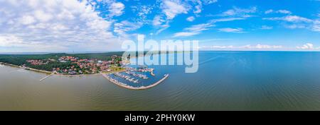 Panoramablick auf die litauische Stadt Nida. Stockfoto