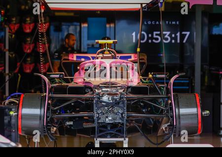 Melbourne, Australien. 30. März 2023. Front-End-Details des BWT Alpine F1 Teams vor dem Formel 1 Grand Prix in Australien auf dem Albert Park Circuit in Melbourne. (Foto: George Hitchens/SOPA Images/Sipa USA) Guthaben: SIPA USA/Alamy Live News Stockfoto