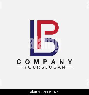 PB-Buchstabenlogo. Kreatives und minimalistisches BP PB Logo-Design Stock Vektor