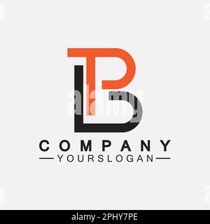 PB-Buchstabenlogo. Kreatives und minimalistisches BP PB Logo-Design Stock Vektor