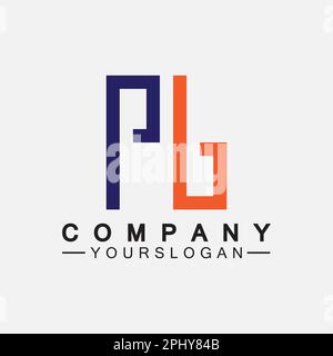 PB-Buchstabenlogo. Kreatives und minimalistisches BP PB Logo-Design Stock Vektor