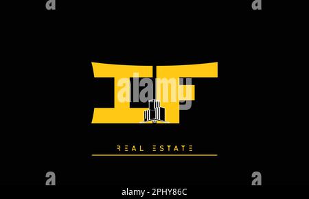 Immobilienbriefe Initialen Monogramm Logo IF , FI Stock Vektor