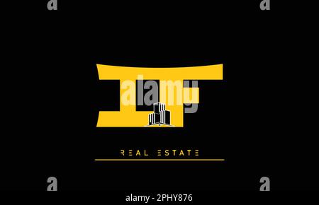 Immobilienbriefe Initialen Monogramm Logo IF , FI Stock Vektor