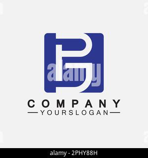 PB-Buchstabenlogo. Kreatives und minimalistisches BP PB Logo-Design Stock Vektor