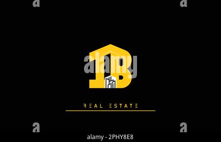 Immobilienbriefe Initialen Monogramm Logo IB , BI Stock Vektor