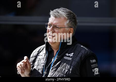 SZAFNAUER Otmar, Teamleiter des Alpine F1 Teams, Porträt während der Formel 1 des australischen Grand Prix 2023, 3. Runde der Formel-1-Weltmeisterschaft 2023 vom 31. März bis 2. April 2023 auf der Albert Park Circuit in Melbourne, Australien – Foto: Xavi Bonilla/DPPI/LiveMedia Stockfoto