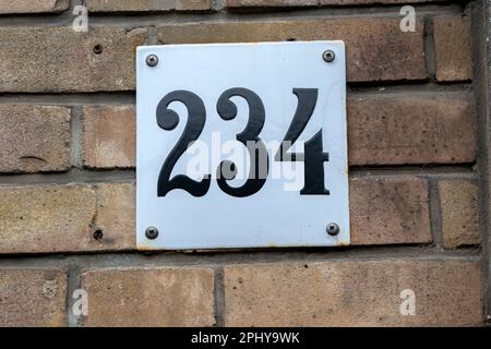 A Close Up House Nummer 234 in Amsterdam Niederlande 19-3-2023 Stockfoto
