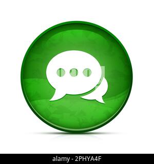 Meldungssymbol auf eleganter, grüner, runder Schaltfläche Stockfoto