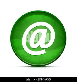 E-Mail-Adresssymbol auf eleganter grüner runder Schaltfläche Stockfoto