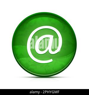 E-Mail-Adresssymbol auf eleganter grüner runder Schaltfläche Stockfoto