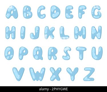 Ein Satz Buchstaben, das Alphabet. Bubble-Text. Stock Vektor