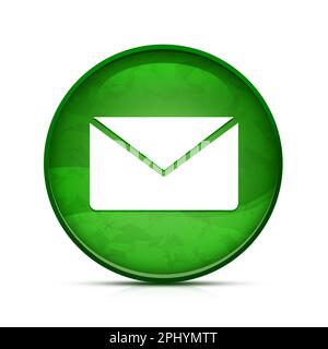 E-Mail-Symbol auf eleganter, grüner, runder Schaltfläche Stockfoto