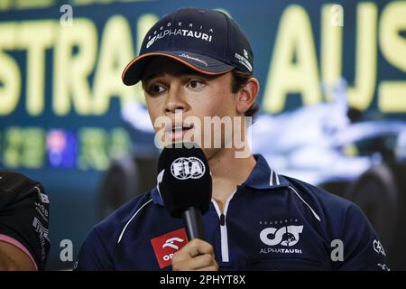 DE VRIES Nyck (Ned), Scuderia AlphaTauri AT04, Porträt während der Formel 1 des australischen Grand Prix 2023, 3. Runde der Formel-1-Weltmeisterschaft 2023 vom 31. März bis 2. April 2023 auf der Albert Park Circuit in Melbourne, Australien – Foto: Xavi Bonilla/DPPI/LiveMedia Stockfoto