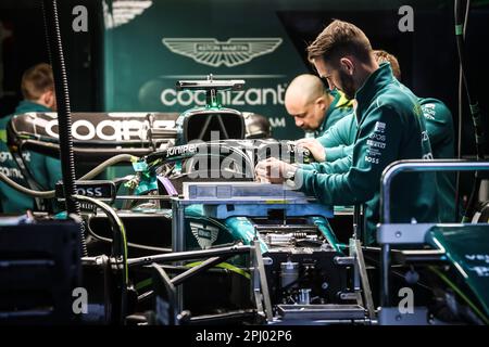 Melbourne, Victoria, Australien. 30. März 2023. Aston Martin Aramco Cognizant Formel-1-Team beim australischen Formel-1-Grand Prix 2023 in Melbourne. (Kreditbild: © Chris Putnam/ZUMA Press Wire) NUR REDAKTIONELLE VERWENDUNG! Nicht für den kommerziellen GEBRAUCH! Stockfoto