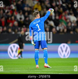 Marc-Andre ter Stegen GER Gesture Logo VW Volkswagen, internationales Spiel, MEWA Arena, Mainz, Rheinland-Pfalz, Deutschland Stockfoto