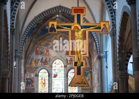 Giotto's Crucifix (1288-90) in Santa Maria Novella, Florenz Stockfoto