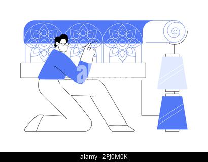 Lacemaking abstrakte Konzeptvektordarstellung. Stock Vektor