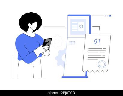 Electronic Queuing System abstrakte Konzept Vektor-Illustration. Stock Vektor