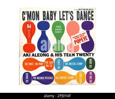 Aki Aleong & His Teen Twenty - C'Mon Baby Let's Dance - Vintage Surf Music Vinyl Record L.P. Stockfoto