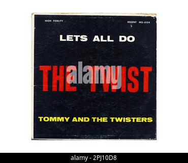 Tommy & the Twisters - Let's All Do the Twist - Vintage Twist und Tanz-Musik Vinyl-Schallplatte Stockfoto