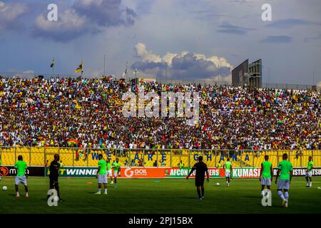 Das Ghana-Team bei den Qualifizierungen des Africa Cup of Nations 2023 zwischen Ghana und Angola im Baba Yara-Stadion in Kumasi, Ghana. Stockfoto