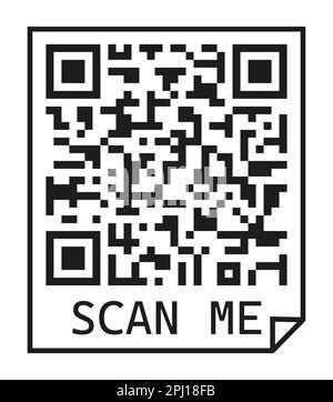 QR-Code-Vektor. Beispiel-Vektor-QR-Code für Smartphone-Scans. Identität für App-Smartphone. Barcode-Rahmen für Artikel. Stock Vektor