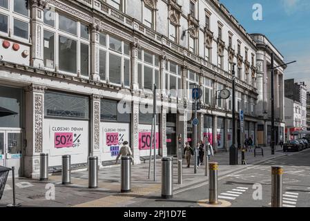 Howells Cardiff schließt nach 150 Jahren Stockfoto