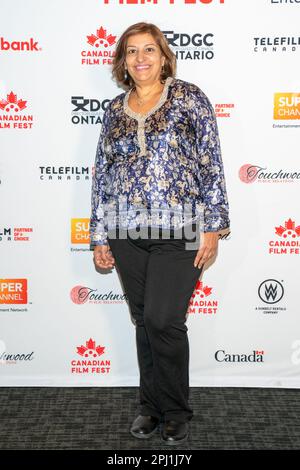 Toronto, Kanada. 29. März 2023. Shira Nurali besucht das „There are No Children here“ Premeire - Canadian Film Festival in der Scotiabank in Toronto. Das Canadian Film Fest ist eine gemeinnützige Organisation, deren Mission es ist, die Kunst des Kinogeschichtenerzählens zu feiern, indem ausschließlich kanadische Filme gezeigt werden. Das Festival vereint filmliebende Zuschauer mit einer vielfältigen Auswahl an Features und Shorts aus dem ganzen Land. Kredit: SOPA Images Limited/Alamy Live News Stockfoto