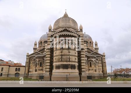 Cathédrale de la Major (Cathédrale Sainte Marie Majeure), Place de la Major, Marseille, Bouches-du-Rhone, Provence, Frankreich, Mittelmeer, Europa Stockfoto