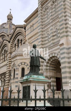 Monseigneur de Belsunce (1671-1755), Cathédrale de la Major, Place de la Major, Marseille, Bouches-du-Rhone, Provence, Frankreich, Mittelmeerraum, Europa Stockfoto