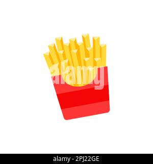 Online-Shopping, Lebensmittellieferung. Symbole zum Ausdrücken, Lieferung nach Hause. Fastfood. pommes frites. Vektordarstellung Stock Vektor