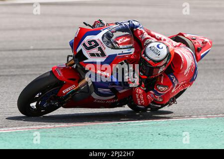 Xavi Vierge aus Spanien aus Team HRC mit Honda CBR1000 RR-R während der SBK Motul FIM Superbike World Championship: Catalunya Testtag 1 auf dem Circuit de Barcelona-Catalunya in Montmelo, Spanien. (Kredit: David Ramirez / Dax Images) Stockfoto