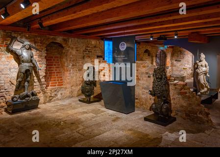 Riga, Lettland, 24. Juni 2022: Das Haus der Mitessäuger in der lettischen Hauptstadt Riga, Lettland. Stockfoto