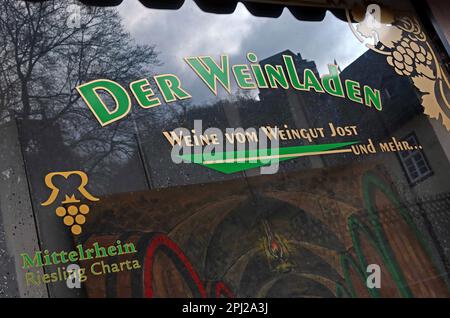 Der WeinLaden Mittelrhein Riesling Charta Shop, Bacharach (Bacharach am Rhein), ???, Mainz-Bingen Bezirk, Deutschland Stockfoto