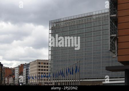 BRÜSSEL, BELGIEN - 13. JUNI 2019: Wunderschöner Blick auf das Berlaymont-Gebäude Stockfoto