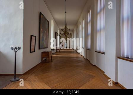 Helsingor, Dänemark, 23. Juni 2022: Kammer im Schloss Kronborg in Helsingor, Dänemark. Stockfoto