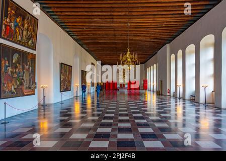 Helsingor, Dänemark, 23. Juni 2022: Kammer im Schloss Kronborg in Helsingor, Dänemark. Stockfoto