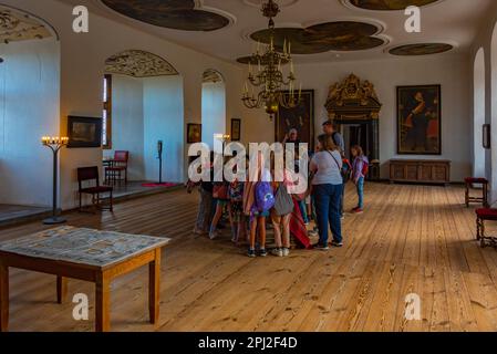 Helsingor, Dänemark, 23. Juni 2022: Kammer im Schloss Kronborg in Helsingor, Dänemark. Stockfoto