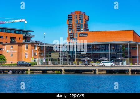 Silkeborg, Dänemark, 16. Juni 2022: Papirmuseum - ein Papiermuseum in der dänischen Stadt Silkeborg. Stockfoto