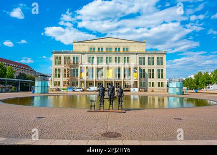 Leipzig, Deutschland, 8. August 2022: Blick auf die Leipziger Oper. Stockfoto