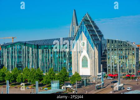Leipzig, Deutschland, 9. August 2022: Aus der Vogelperspektive der Universität Leipzig. Stockfoto