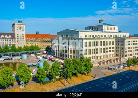 Leipzig, Deutschland, 9. August 2022: Blick auf die Leipziger Oper. Stockfoto