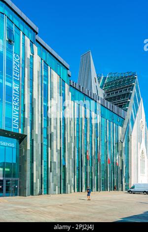 Leipzig, 9. August 2022: Blick auf die Universität Leipzig. Stockfoto