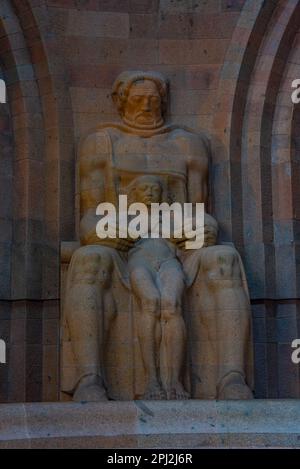 Leipzig, Deutschland, 9. August 2022: Das Innere des Nationaldenkmals in der deutschen Stadt Leipzig. Stockfoto