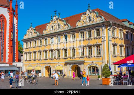 Würzburg, Deutschland, 12. August 2022: Falkenhaus in der deutschen Stadt Würzburg. Stockfoto