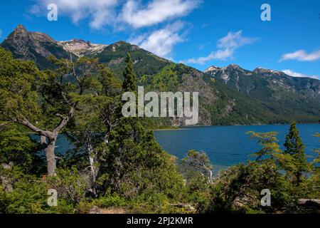 Rivadavia Lake am Los Alerces National Park, Provinz Chubut, Argentinien Stockfoto